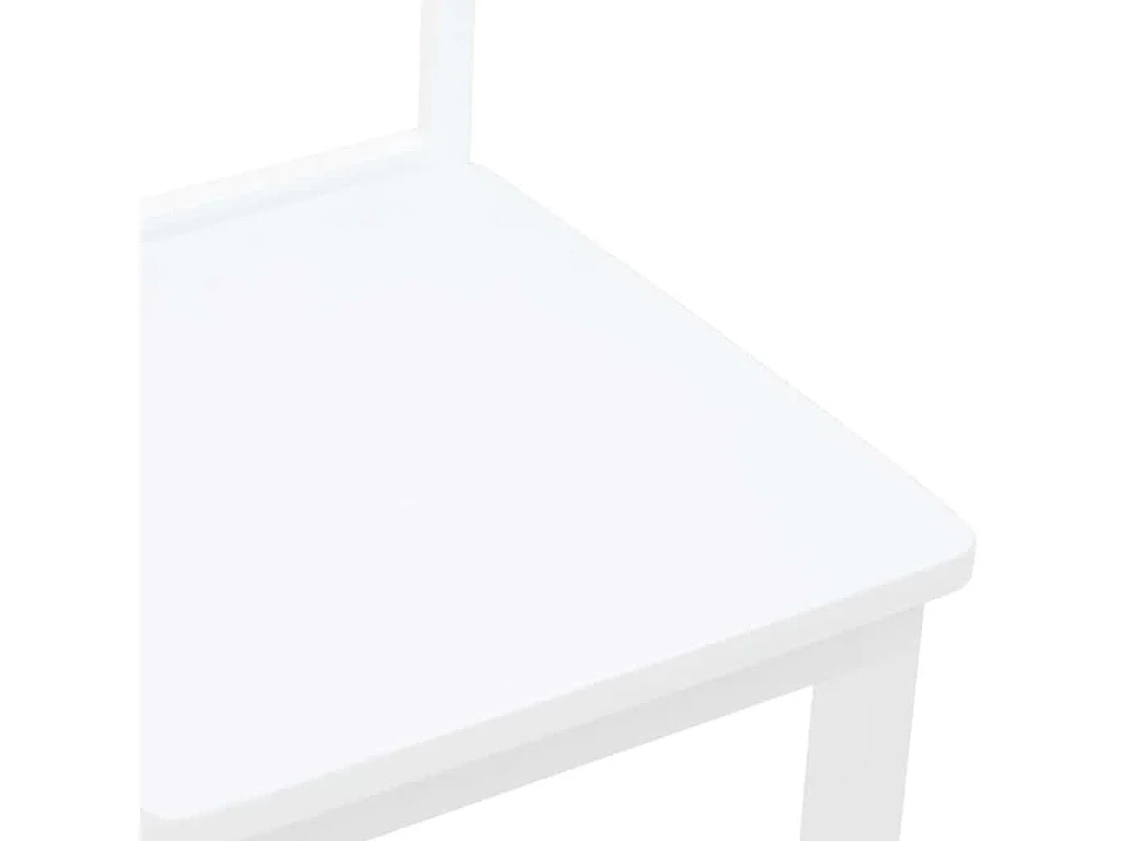 Eetkamerstoelen 2 st massief hout rubber wit