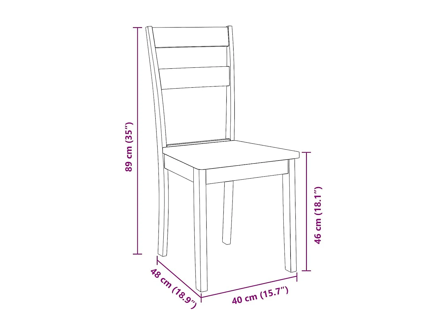 Eetkamerstoelen 2 st massief hout rubber wit