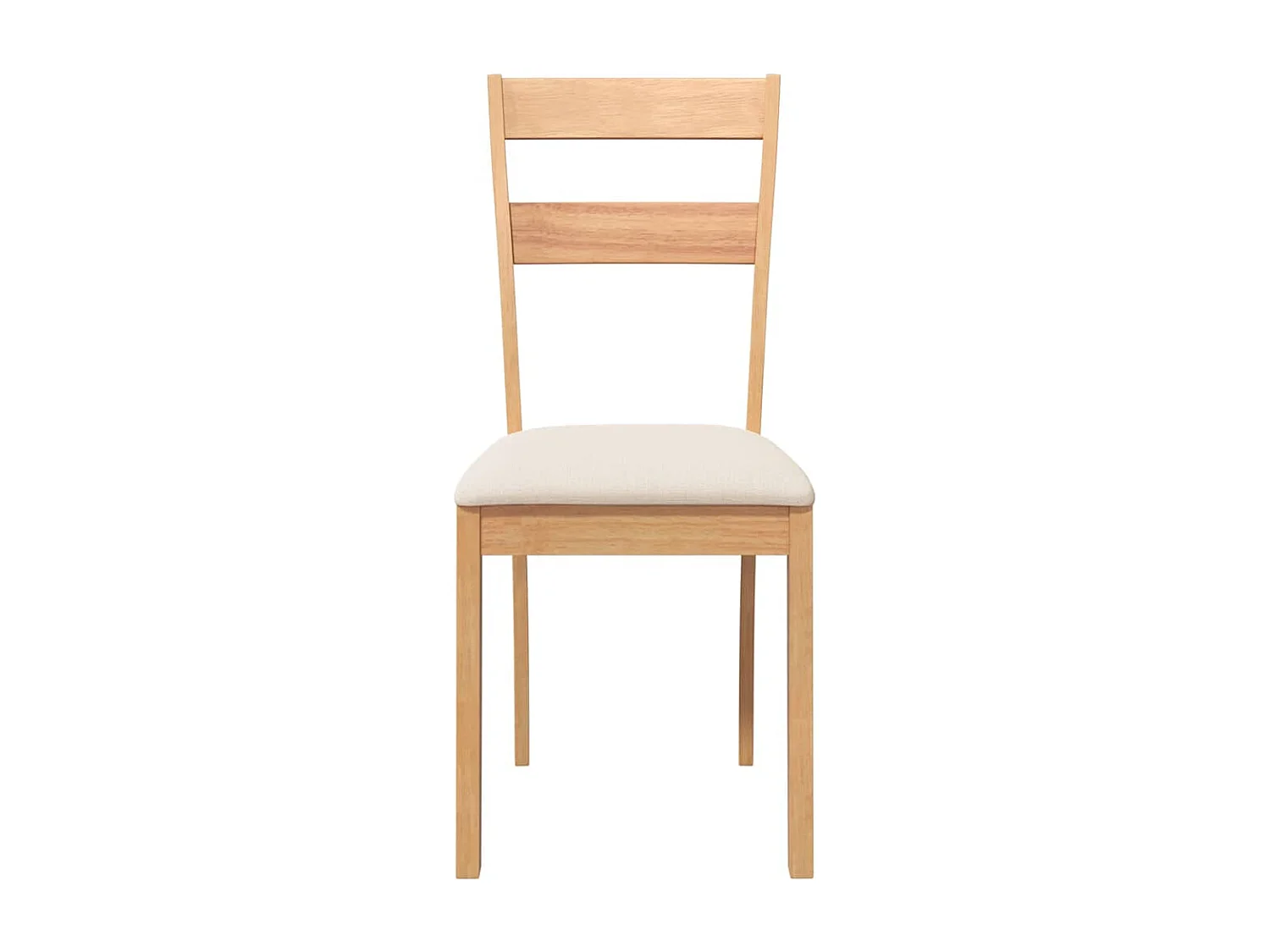 Sillas de comedor con cojines 2uds madera maciza natural caucho