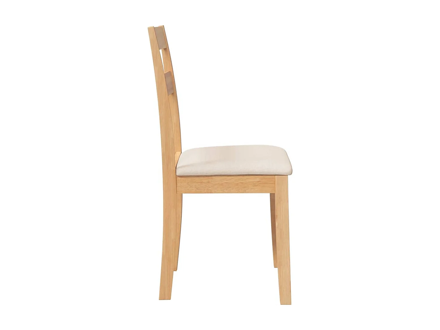 Sillas de comedor con cojines 2uds madera maciza natural caucho