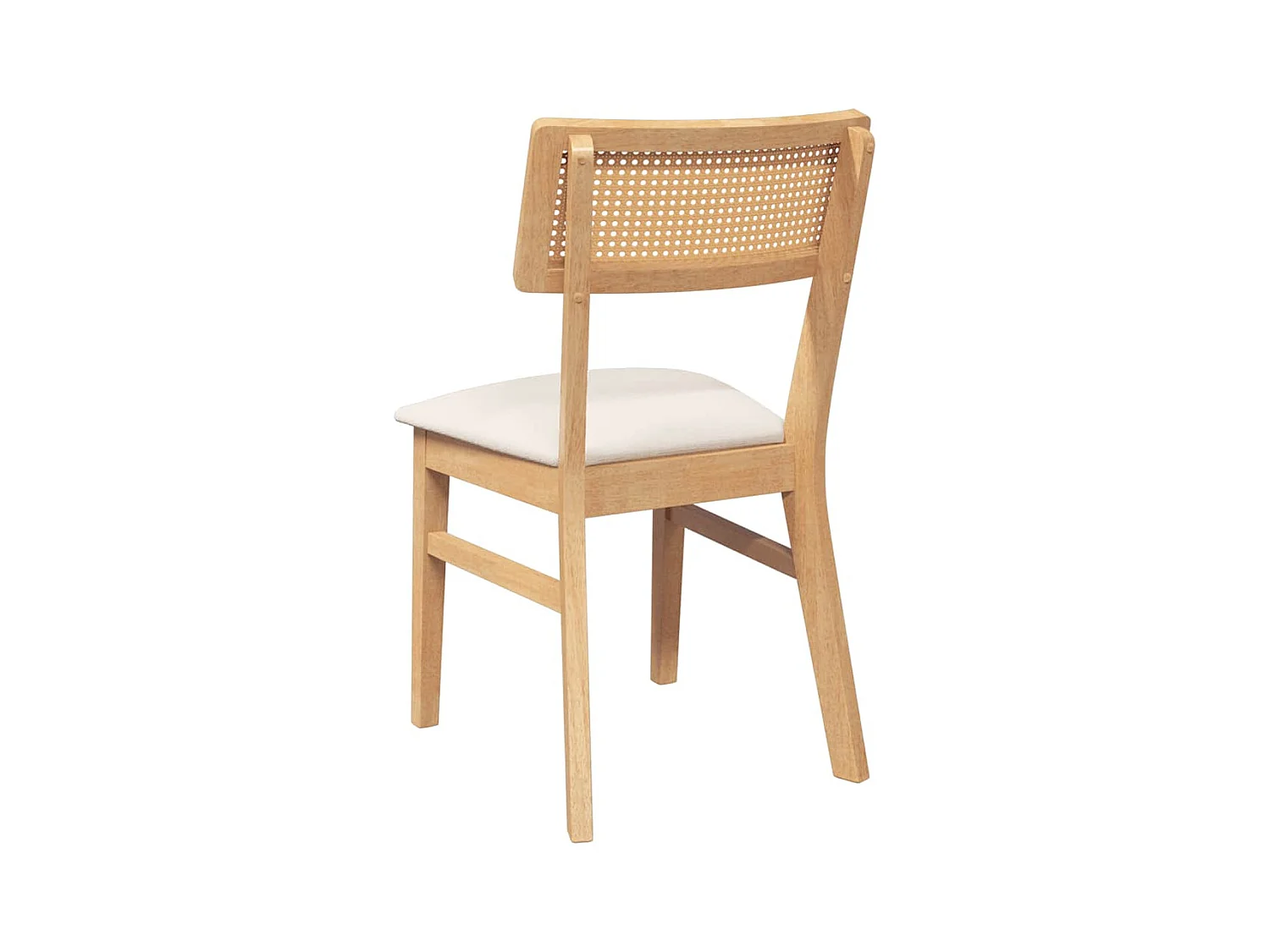 Sillas de comedor con cojines 2 uds madera maciza caucho