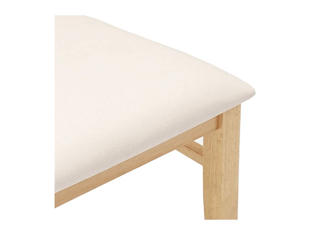 Sillas de comedor con cojines 2 uds madera maciza caucho