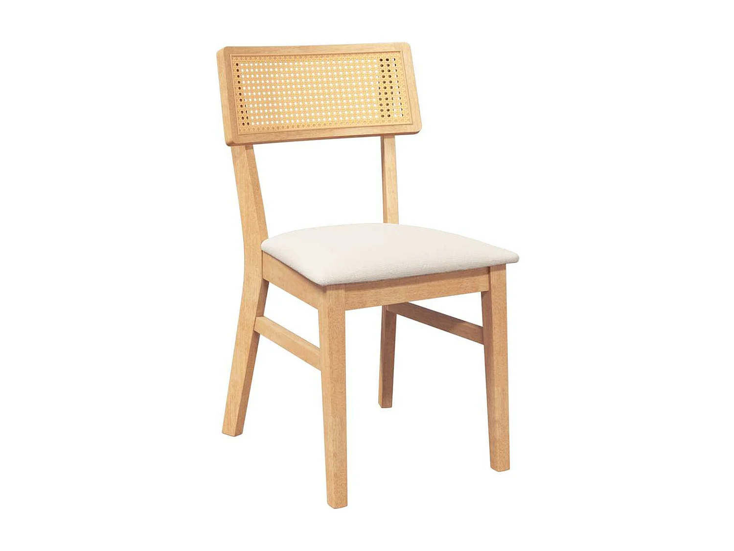 Chaises à manger coussins 2 pcs bois massif caoutchouc