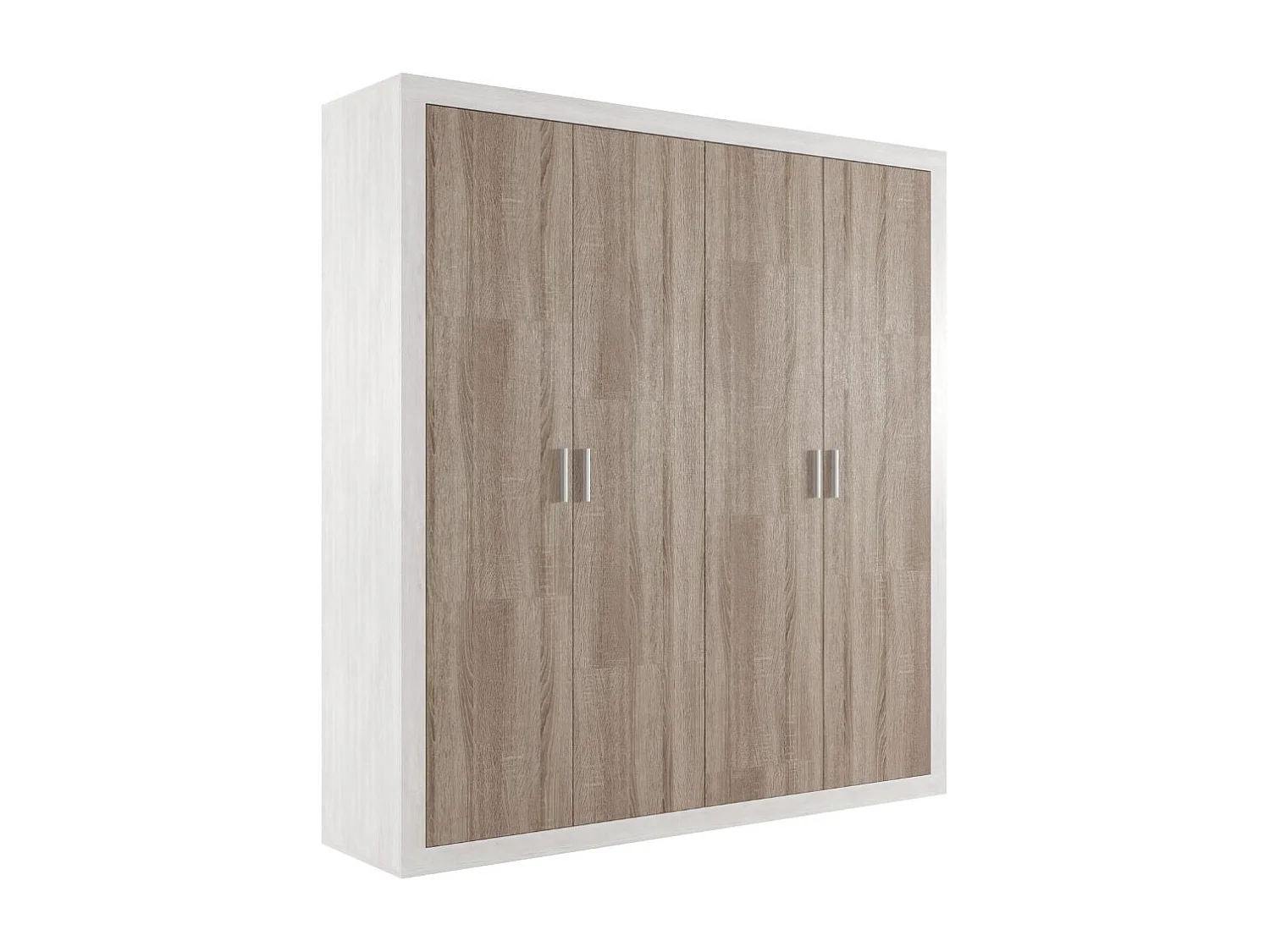 Armario Sara 2 puertas abatibles trufa/cañón 208x196x49 cm