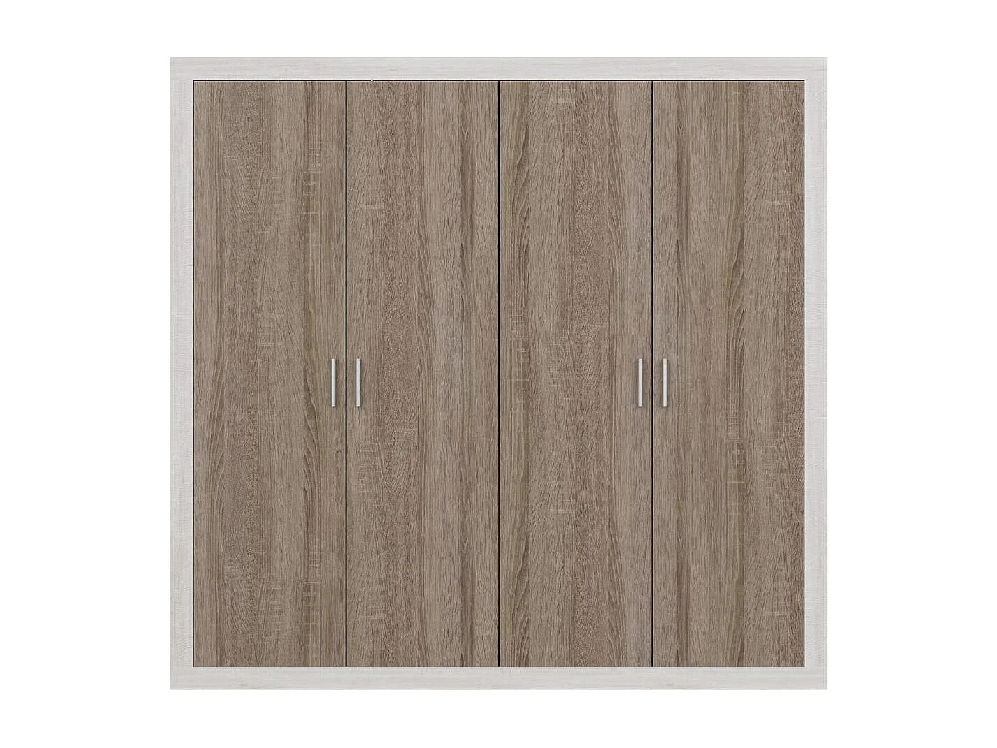 Armario Sara 2 puertas abatibles trufa/cañón 208x196x49 cm