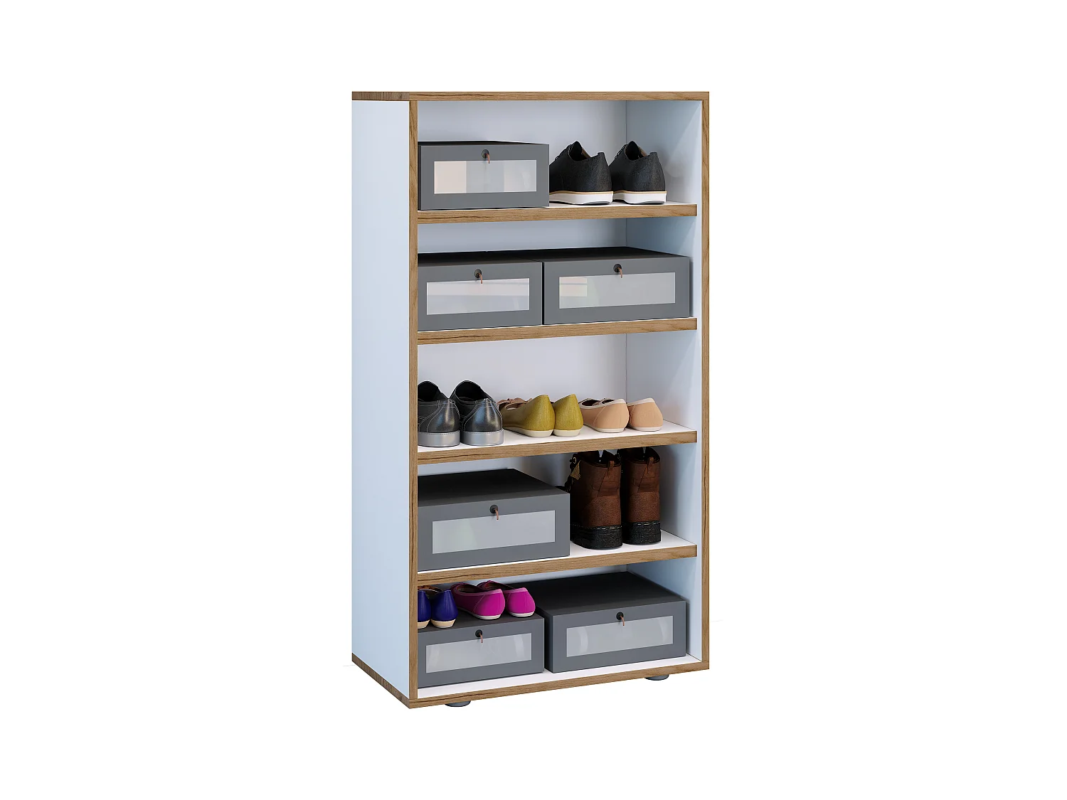Holz Regal Schuhschrank Schuhregal Salia B60