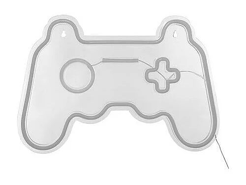 Lampe Murale Néon LED "Manette de Jeu" 41cm Bleu
