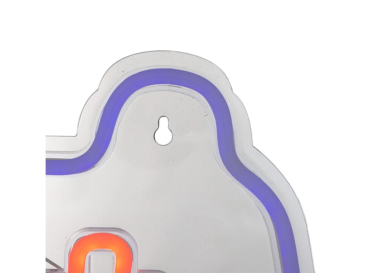 Lampe Murale Néon LED "Manette de Jeu" 41cm Bleu