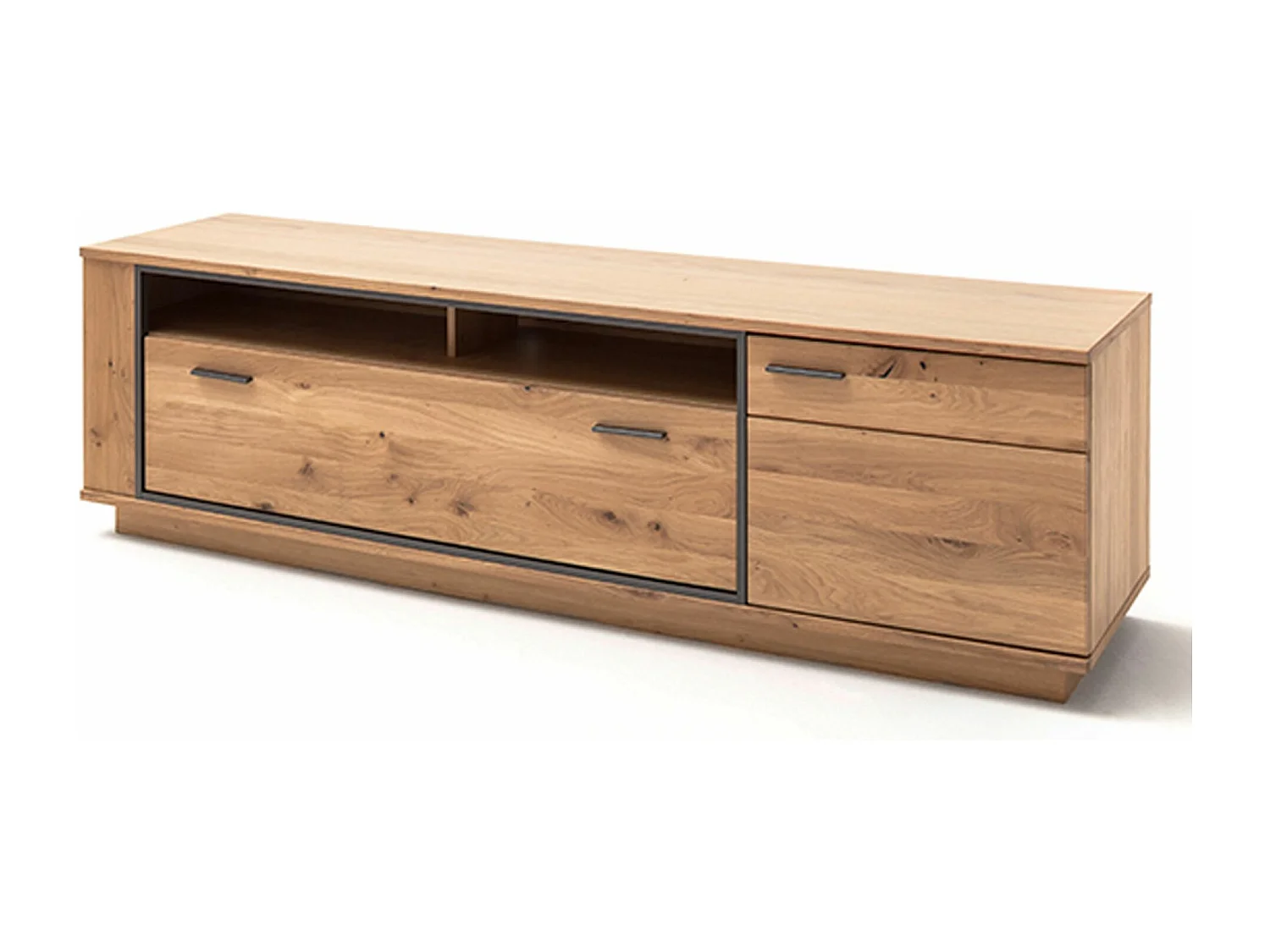 Meuble TV coloris chêne noueux - Longueur 210 x Hauteur 61 x Profondeur 50 cm