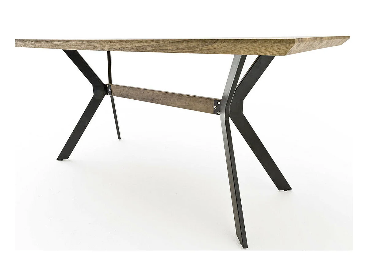 Table à manger rectangulaire finition chêne sauvage - L.180 x H.76 x P.90 cm