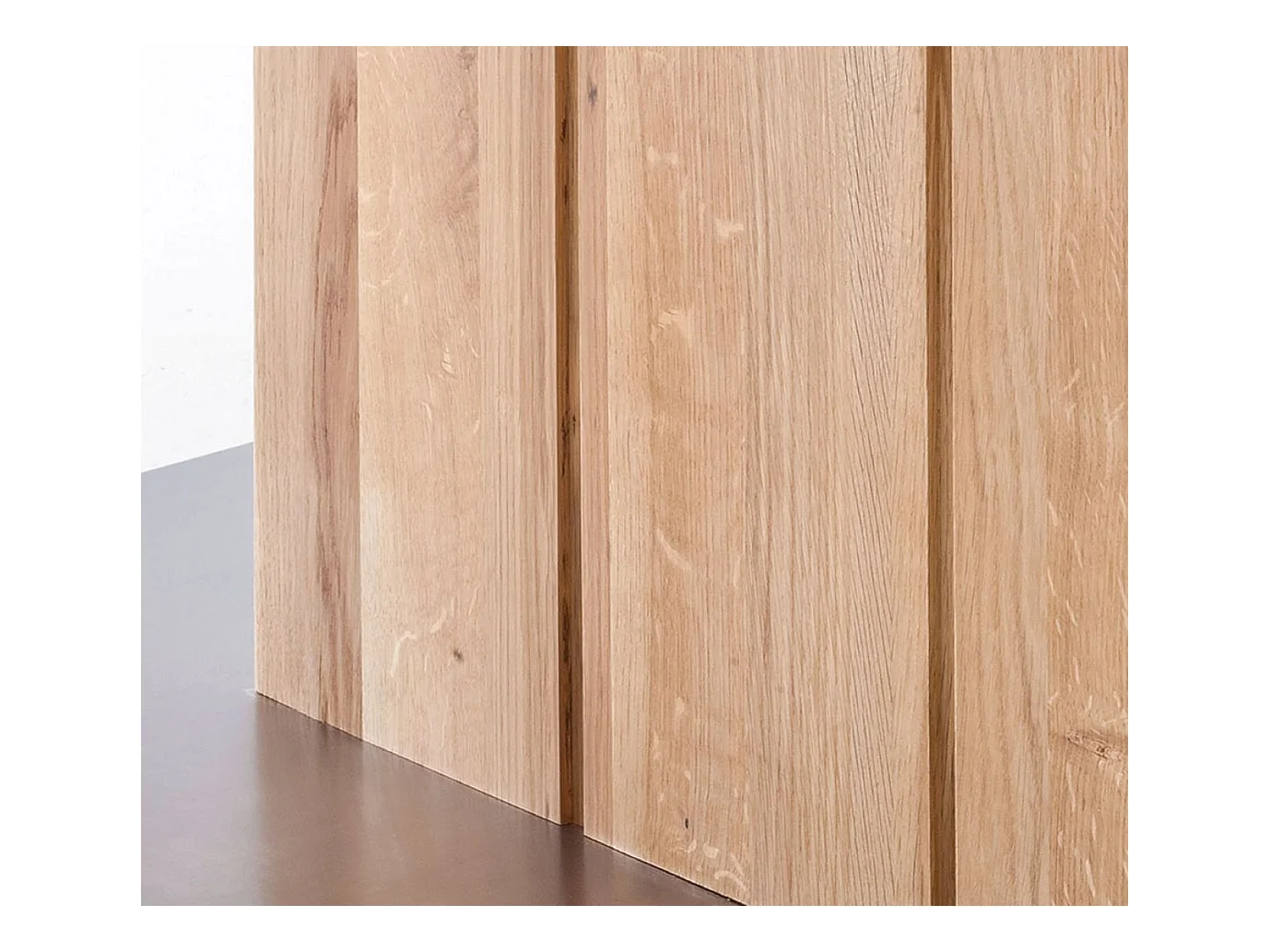 Table à manger en chêne massif huilé avec bord droit - L180 x H77 x P90 cm