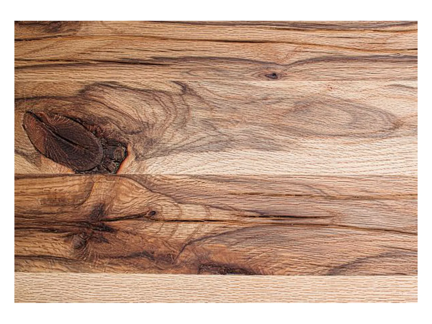 Table à manger en chêne sauvage, laqué mat massif - L.260 x H.76 x P.100 cm