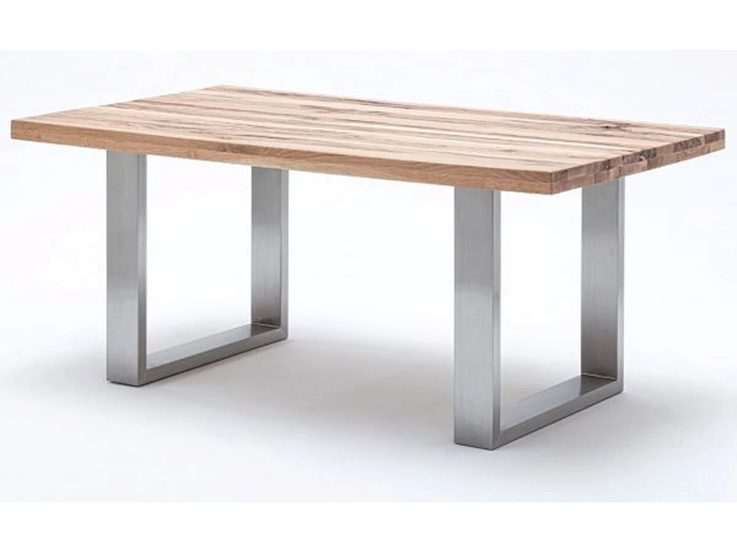 Table à manger en chêne sauvage, laqué mat massif - L.260 x H.76 x P.100 cm