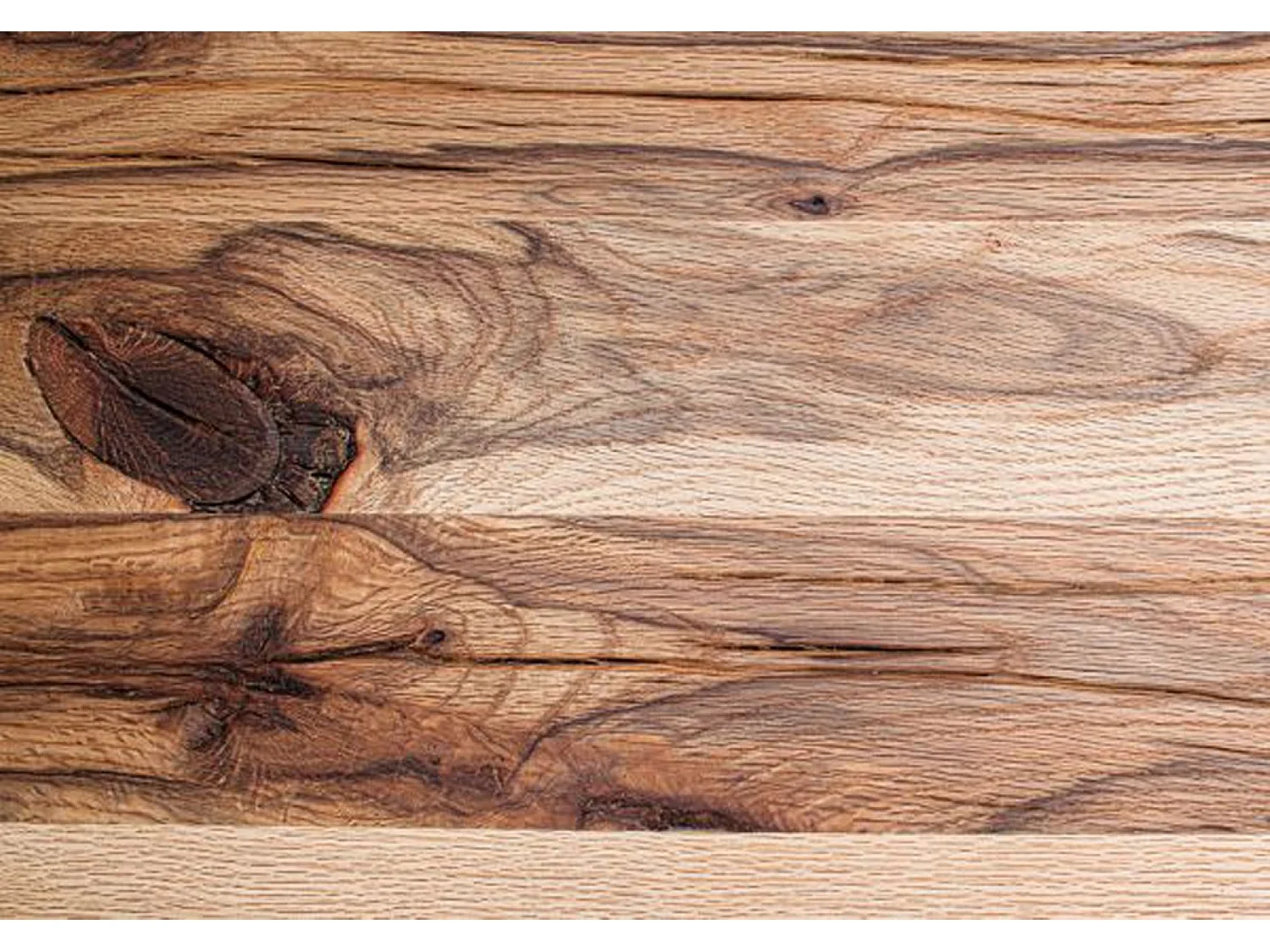 Table à manger en chêne sauvage, laqué mat massif - L.260 x H.76 x P.100 cm