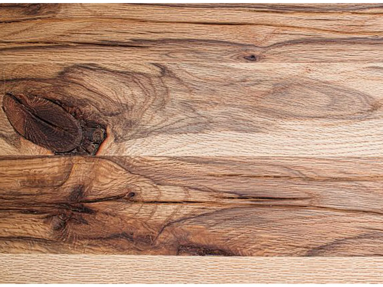 Table à manger rectangulaire en chêne sauvage laqué mat massif - L.180 x H.76 x P.90 cm