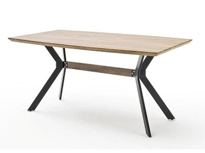 Table à manger rectangulaire finition chêne sauvage - L.160 x H.76 x P.90 cm
