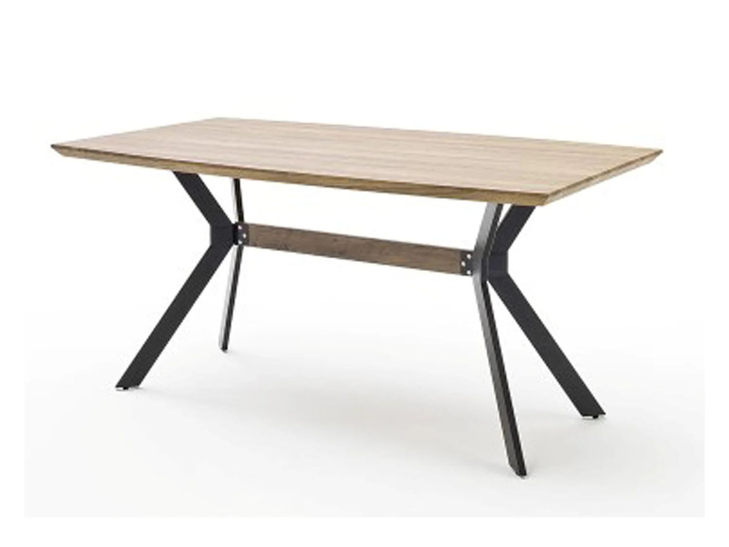 Table à manger rectangulaire finition chêne sauvage - L.160 x H.76 x P.90 cm