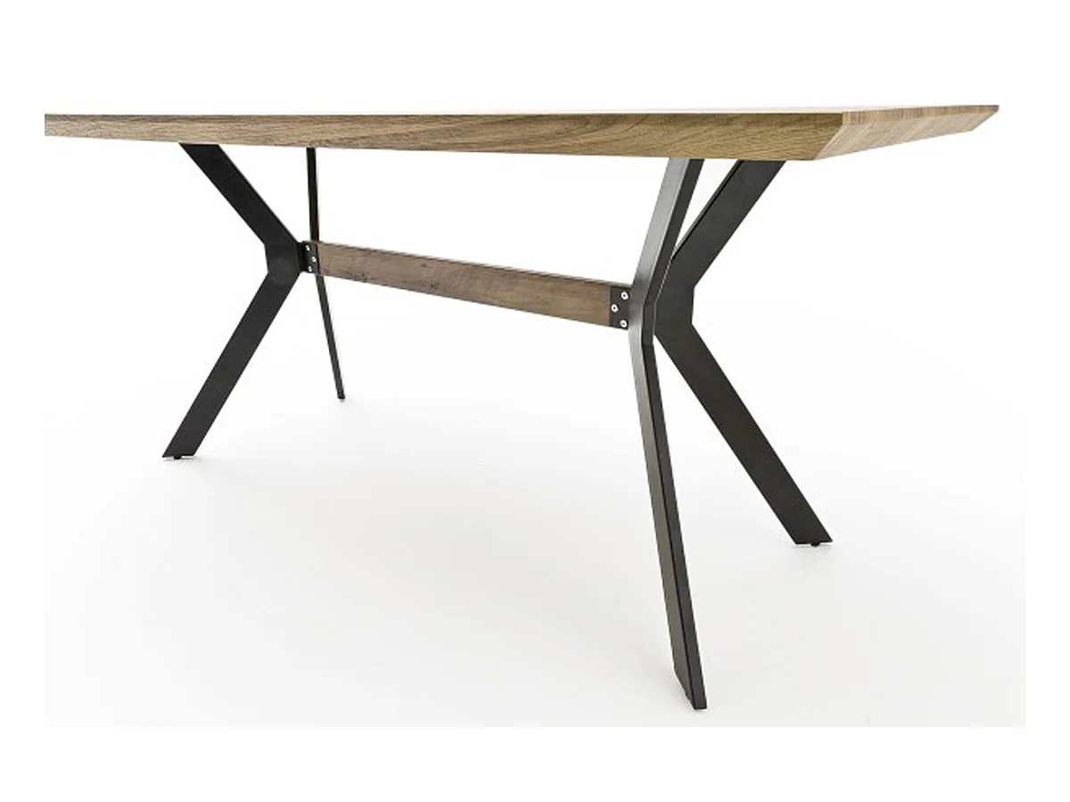 Table à manger rectangulaire finition chêne sauvage - L.160 x H.76 x P.90 cm