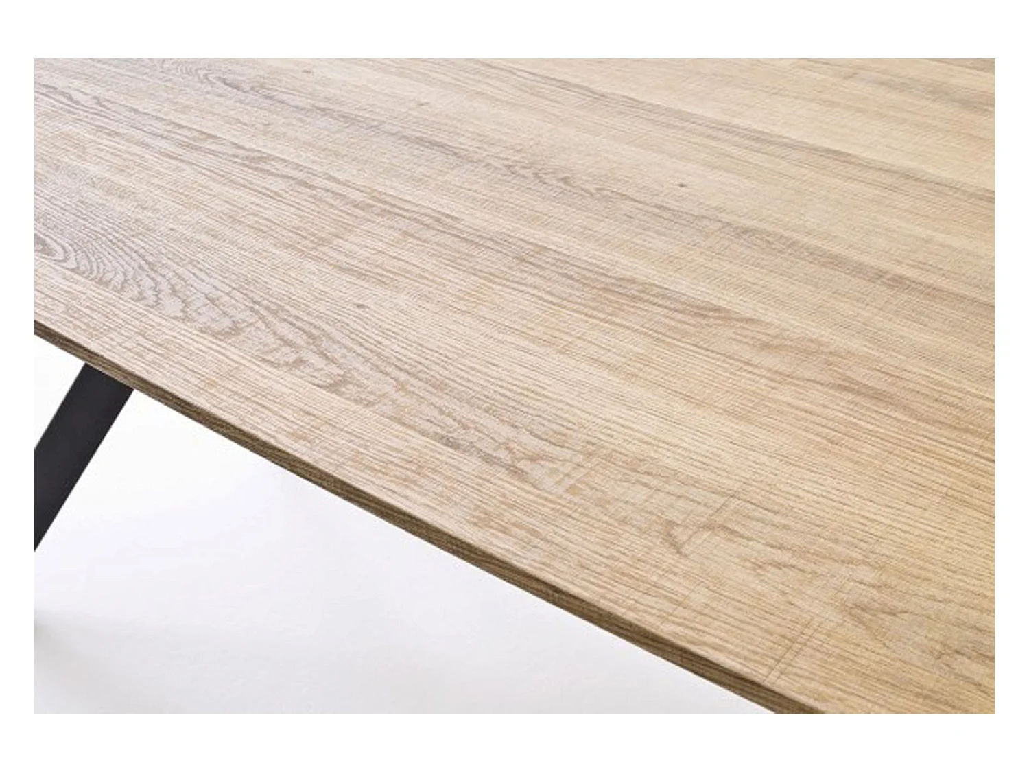 Table à manger rectangulaire finition chêne sauvage - L.160 x H.76 x P.90 cm