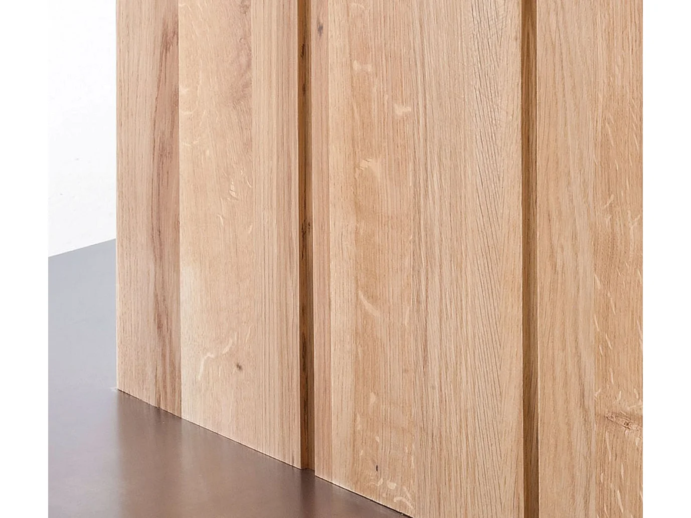 Table à manger en chêne massif huilé avec bord droit - L160 x H77 x P90 cm