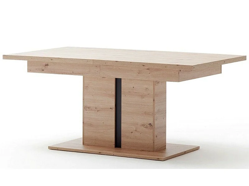 Table à manger extensible / table repas en bois coloris chêne sombre - L.180-280 x H.77 x P.100 cm