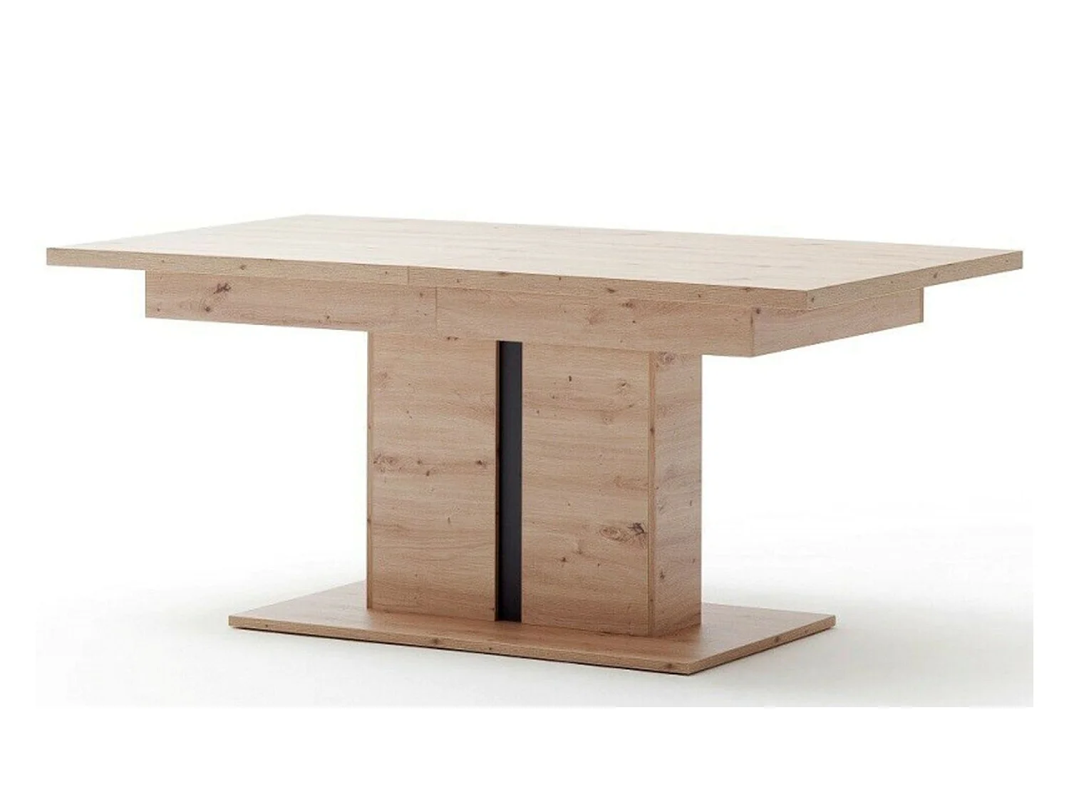 Table à manger extensible / table repas en bois coloris chêne sombre - L.180-280 x H.77 x P.100 cm