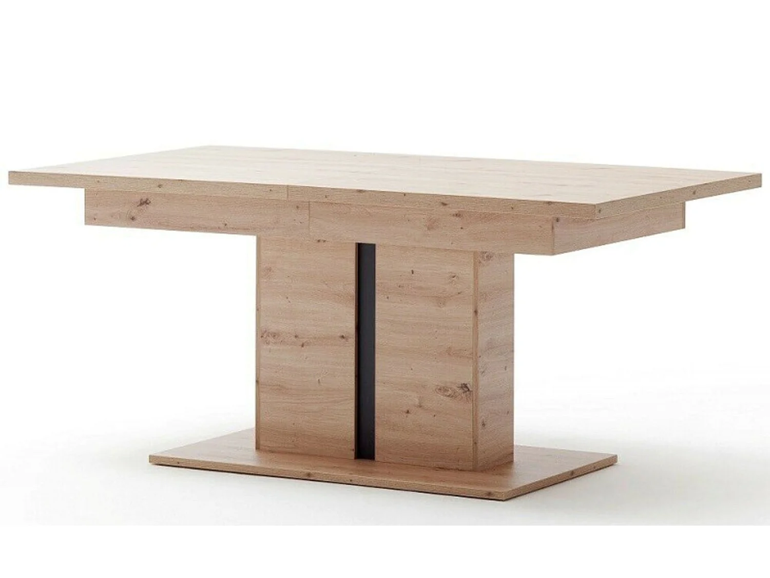 Table à manger extensible / table repas en bois coloris chêne sombre - L.180-280 x H.77 x P.100 cm