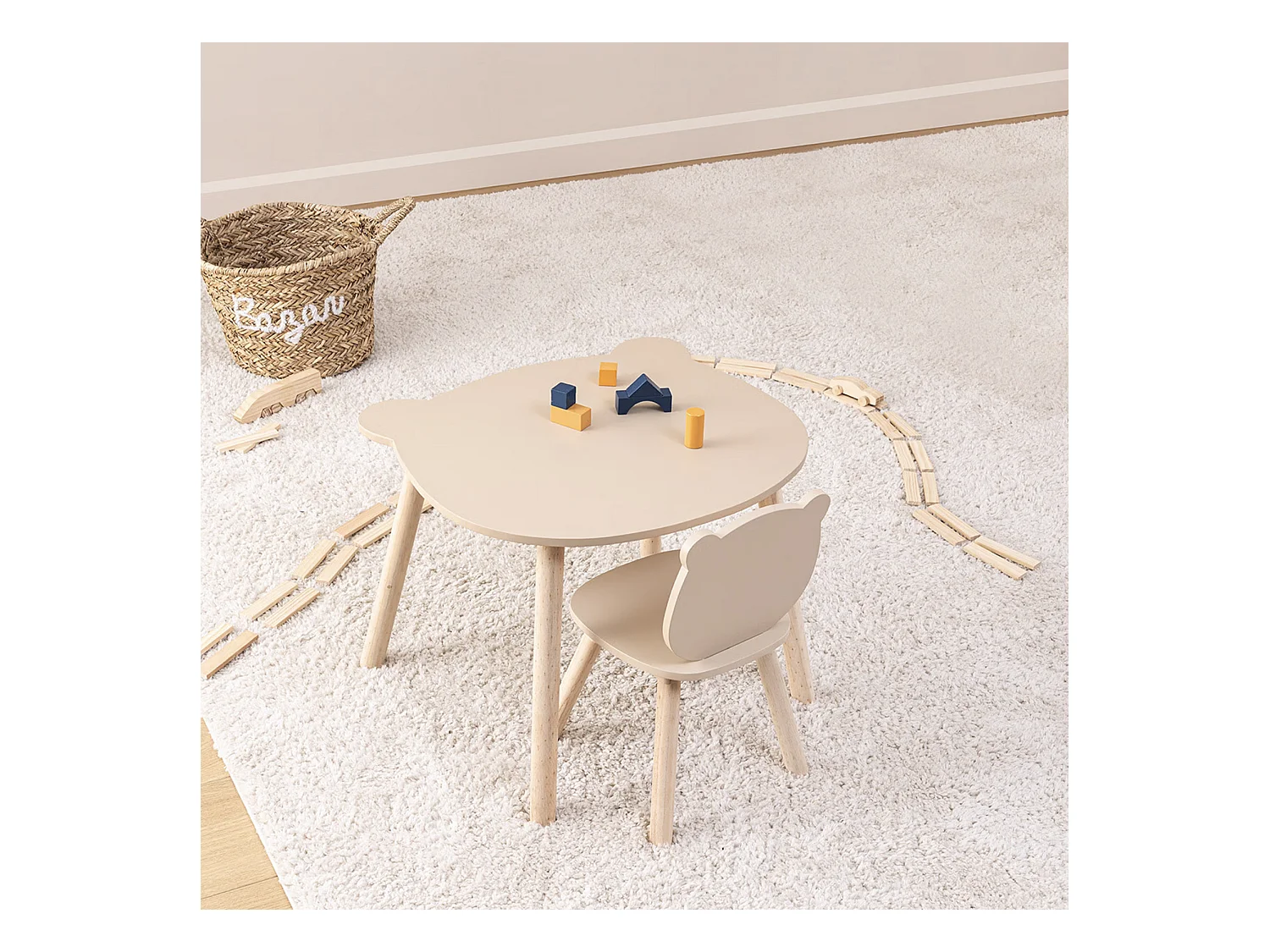 Table Enfant "Douceur" 53cm Beige
