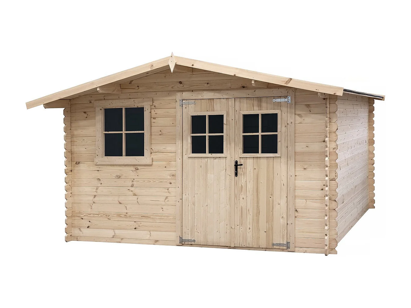 Abri de jardin en bois 14m² "Oz" - 388 x 298 x 225 cm - 28 mm