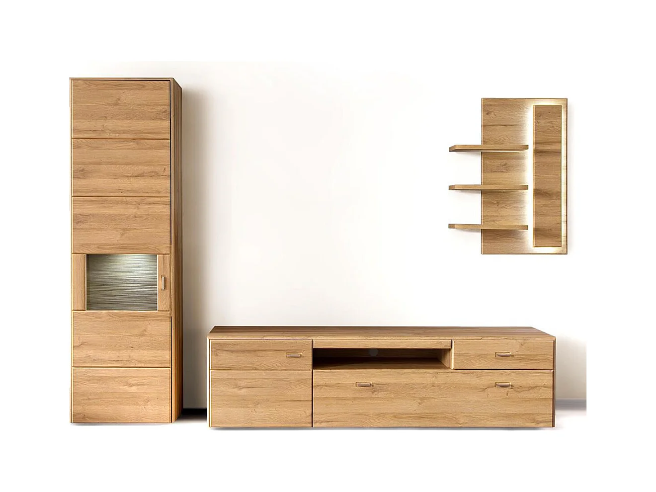 Ensemble de séjour 3 élèments en chêne grandson