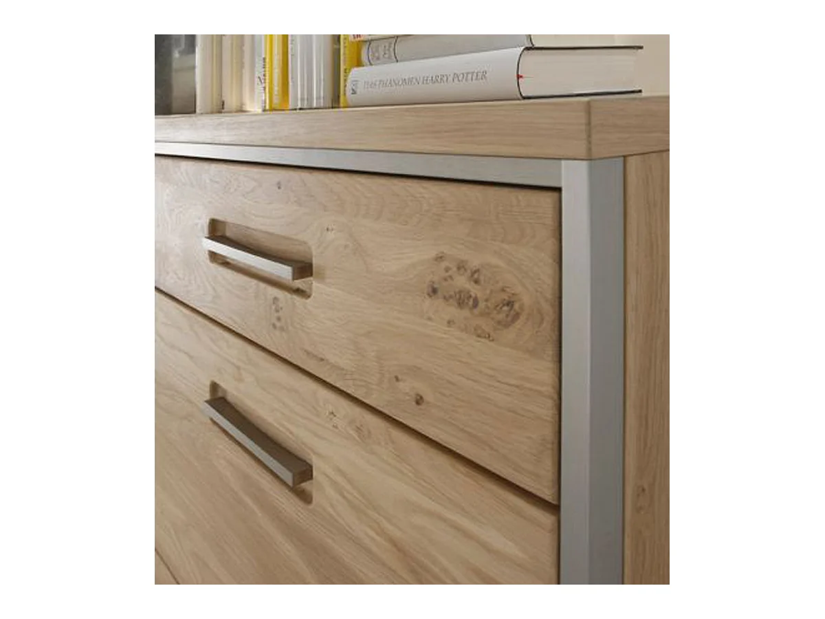 Ensemble de séjour 4 élèments, coloris chêne noueux blanchi