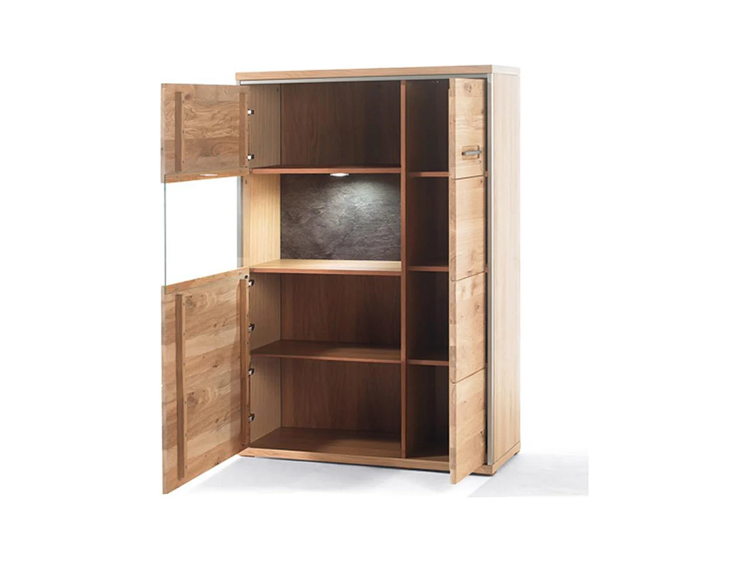 Ensemble séjour de 4 élèments, coloris chêne noueux blanchi