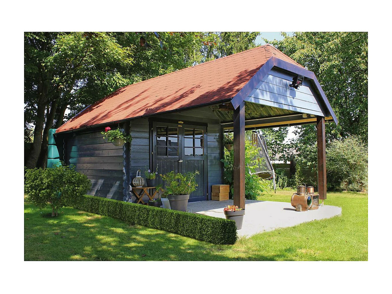 Abri jardin "Cork" - 8.88 m² - 2.98 x 2.65 x 3.09 m - 28 mm