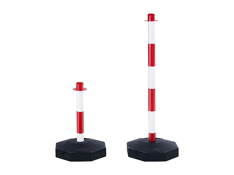 Verkeerspaal SucceBuy, 6 Stukken Verkeerspaal, Instelbare Hoogte, voor Verkeersbeheersing Bouwwerk Parkeerplaats