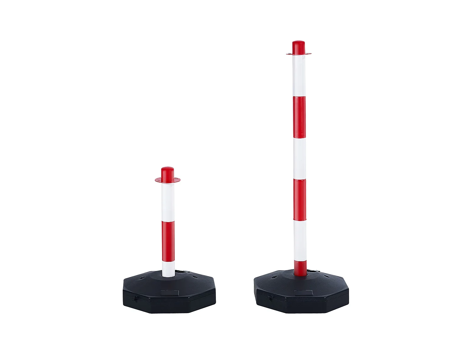 Verkeerspaal SucceBuy, 6 Stukken Verkeerspaal, Instelbare Hoogte, voor Verkeersbeheersing Bouwwerk Parkeerplaats