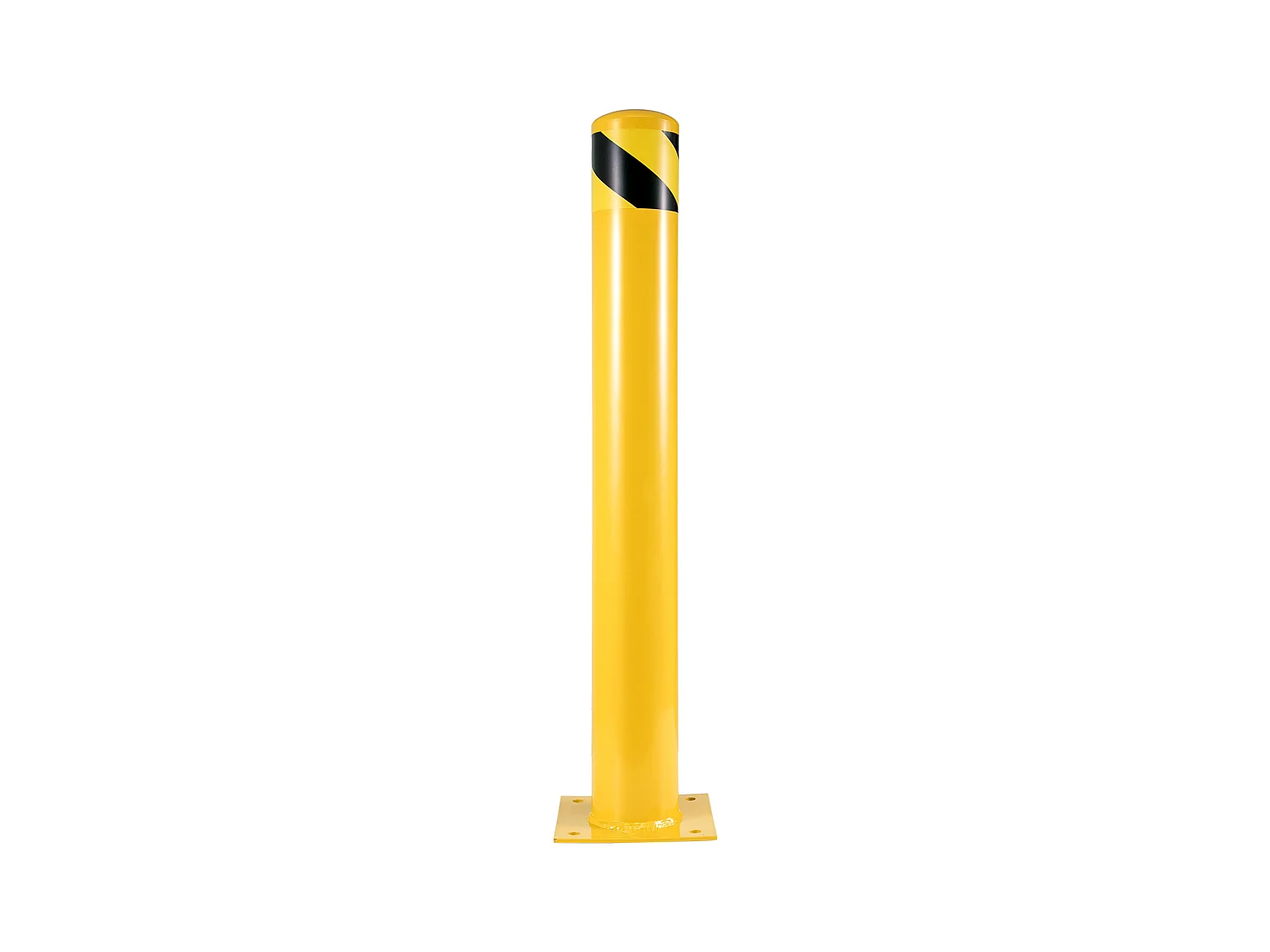 Veiligheidspaal SucceBuy, Veiligheidsbollard uit Staalbuis 107x14 cm 2 Stukken, voor Parkeerplaats, Voertuigen, Voetgangers, Scholen