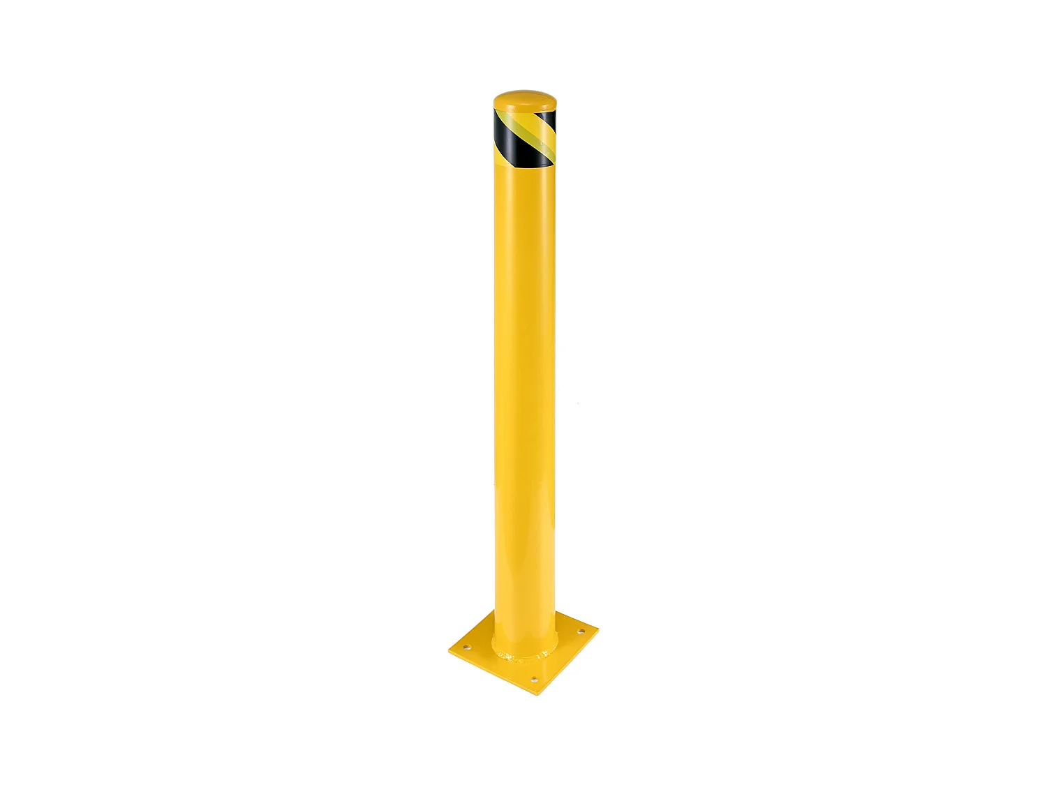 Veiligheidspaal SucceBuy, Veiligheidsbollard uit Staalbuis 107x14 cm 2 Stukken, voor Parkeerplaats, Voertuigen, Voetgangers, Scholen