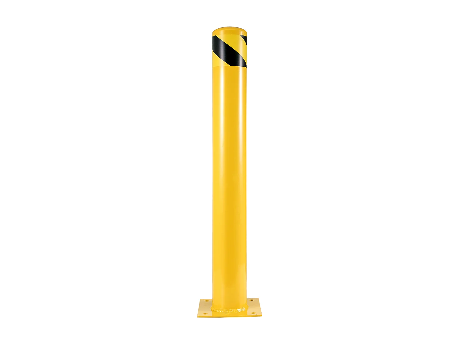 Veiligheidspaal SucceBuy, Veiligheidsbollard uit Staalbuis 107x14 cm 2 Stukken, voor Parkeerplaats, Voertuigen, Voetgangers, Scholen
