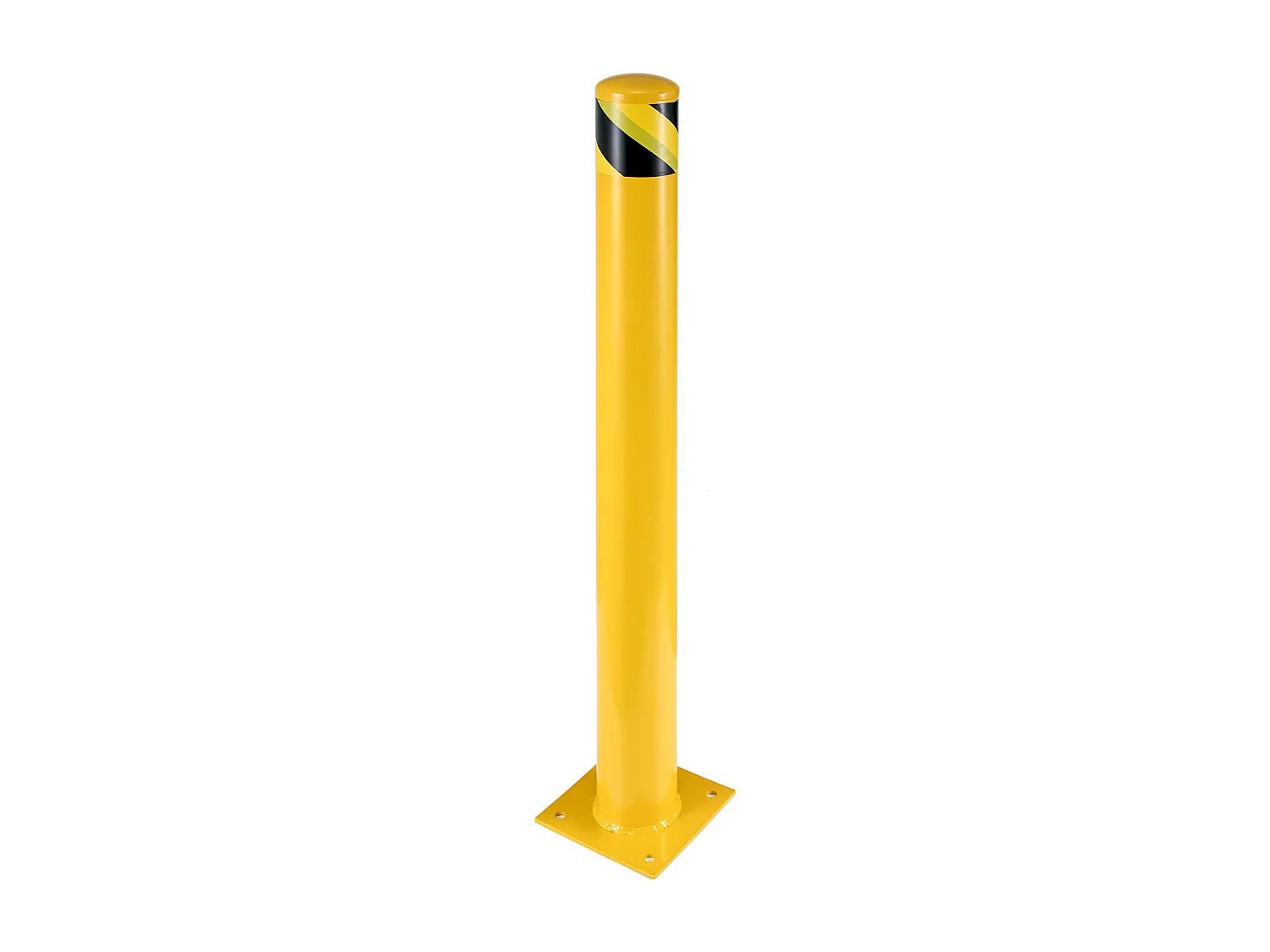 Veiligheidspaal SucceBuy, Veiligheidsbollard uit Staalbuis 107x14 cm 2 Stukken, voor Parkeerplaats, Voertuigen, Voetgangers, Scholen