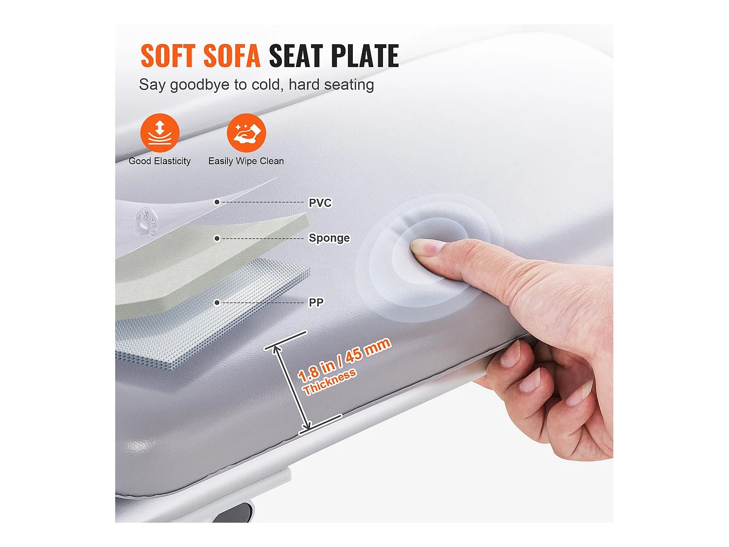 Asiento de Ducha SucceBuy | Banco de Transferencia de Bañera, respaldo Reversible, 226,8 kg