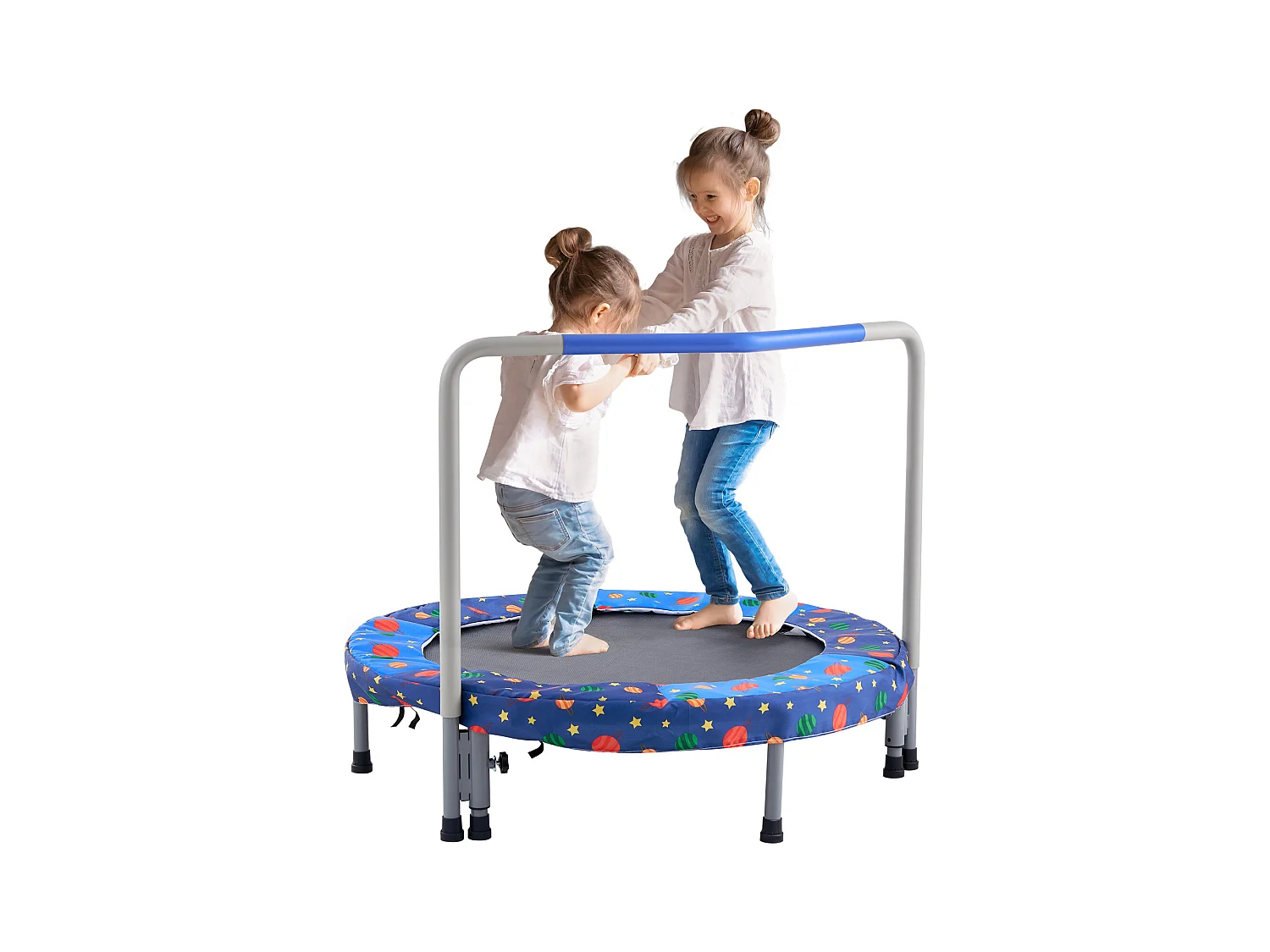 Trampoline SucceBuy Trampoline 91.5cm pour Enfants, Mini Trampoline Pliable pour Tout-Petits pour une Utilisation Intérieure et Extérieure