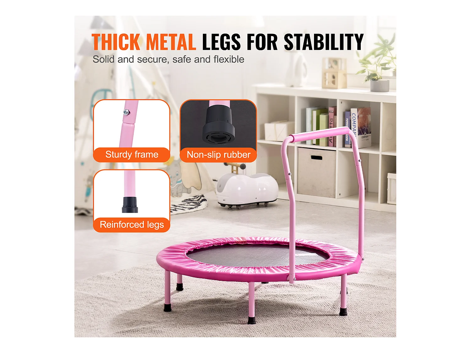 Trampoline SucceBuy Trampoline 91,5 cm Kindertrampoline voor Plezier