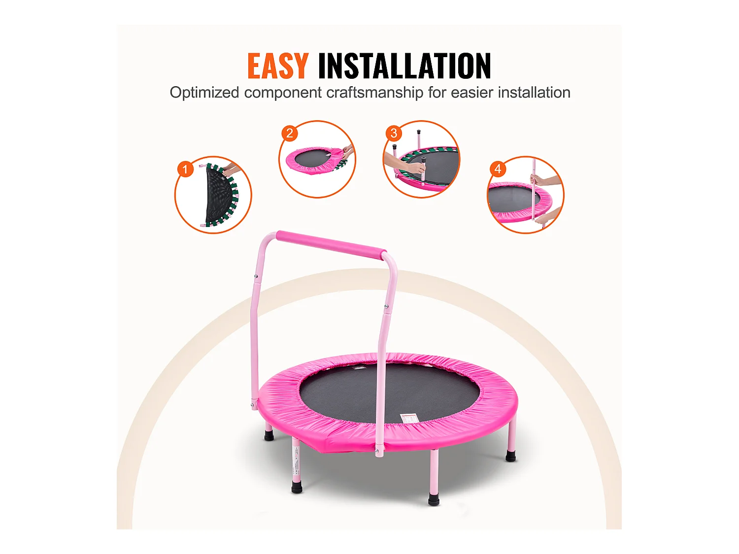 Trampoline SucceBuy Trampoline 91,5 cm Kindertrampoline voor Plezier