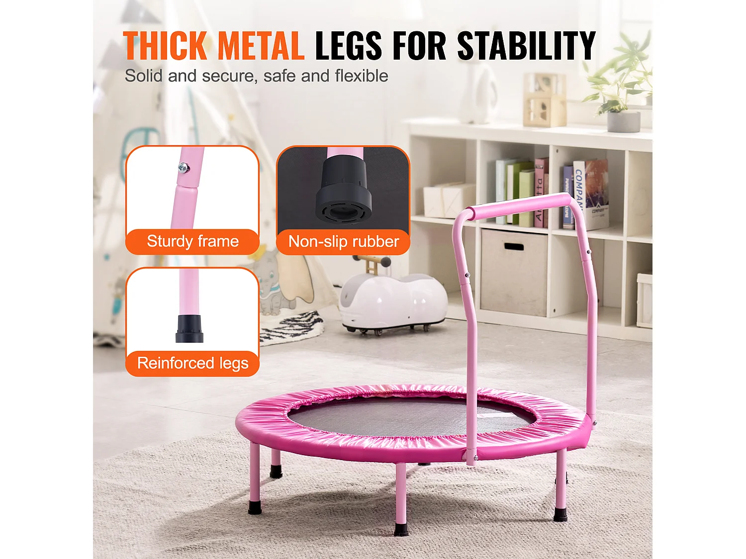 Trampoline SucceBuy Trampoline pour enfants 91.5cm pour S'amuser