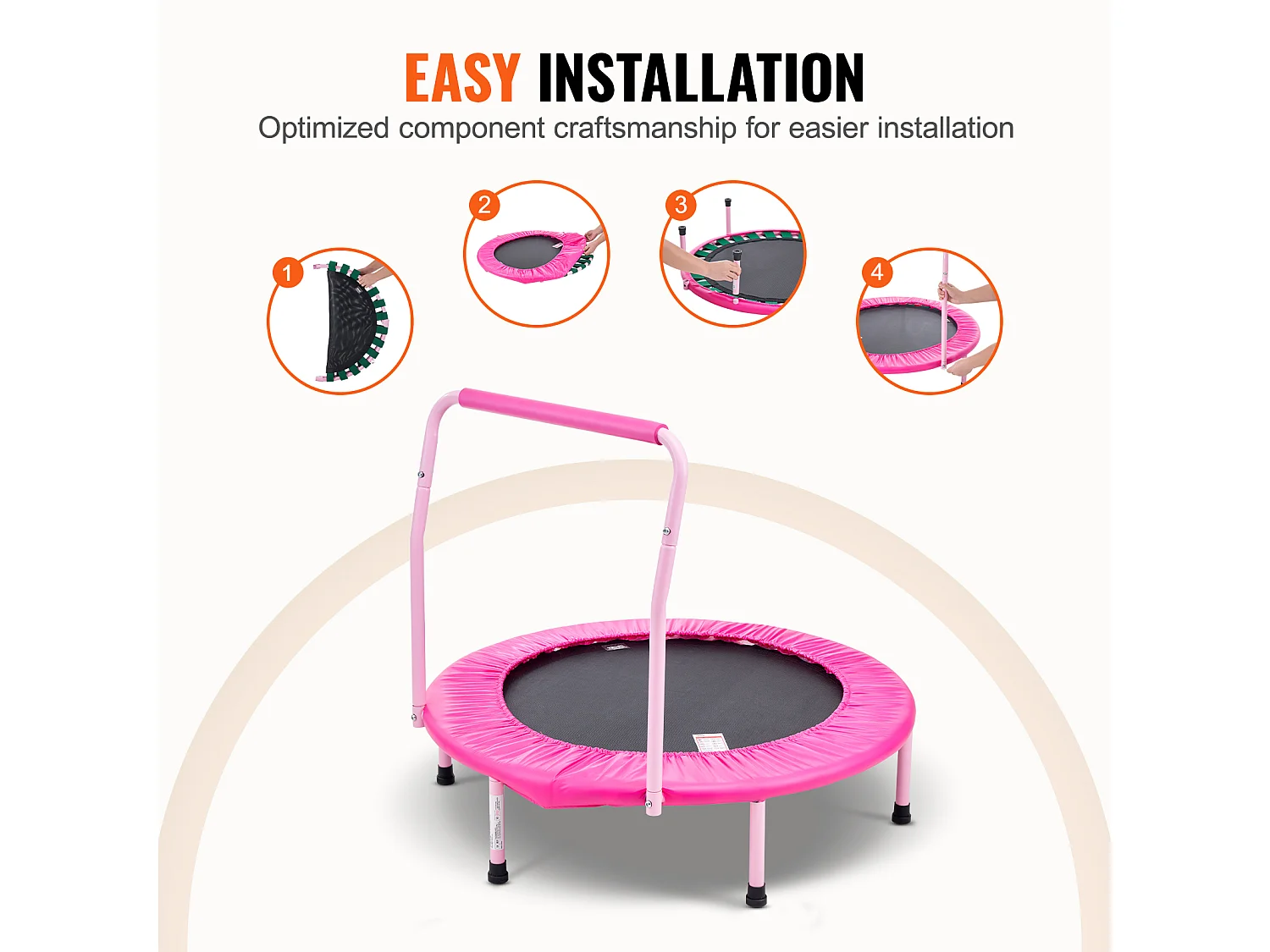 Trampoline SucceBuy Trampoline pour enfants 91.5cm pour S'amuser