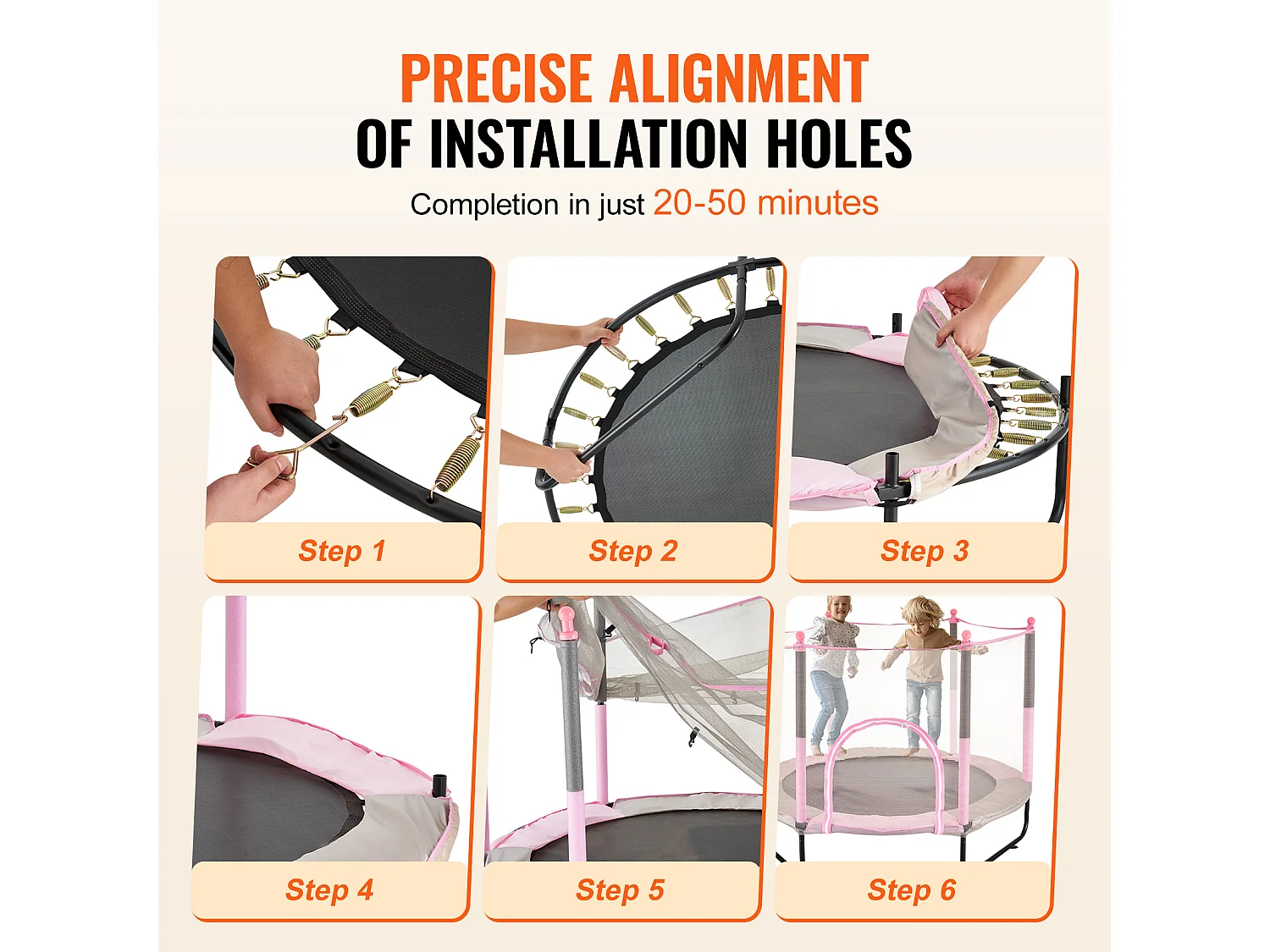 Trampolim SucceBuy Trampolim para Crianças 152.5CM Mini Trampolim para Crianças com Rede de Proteção para Interior/Exterior