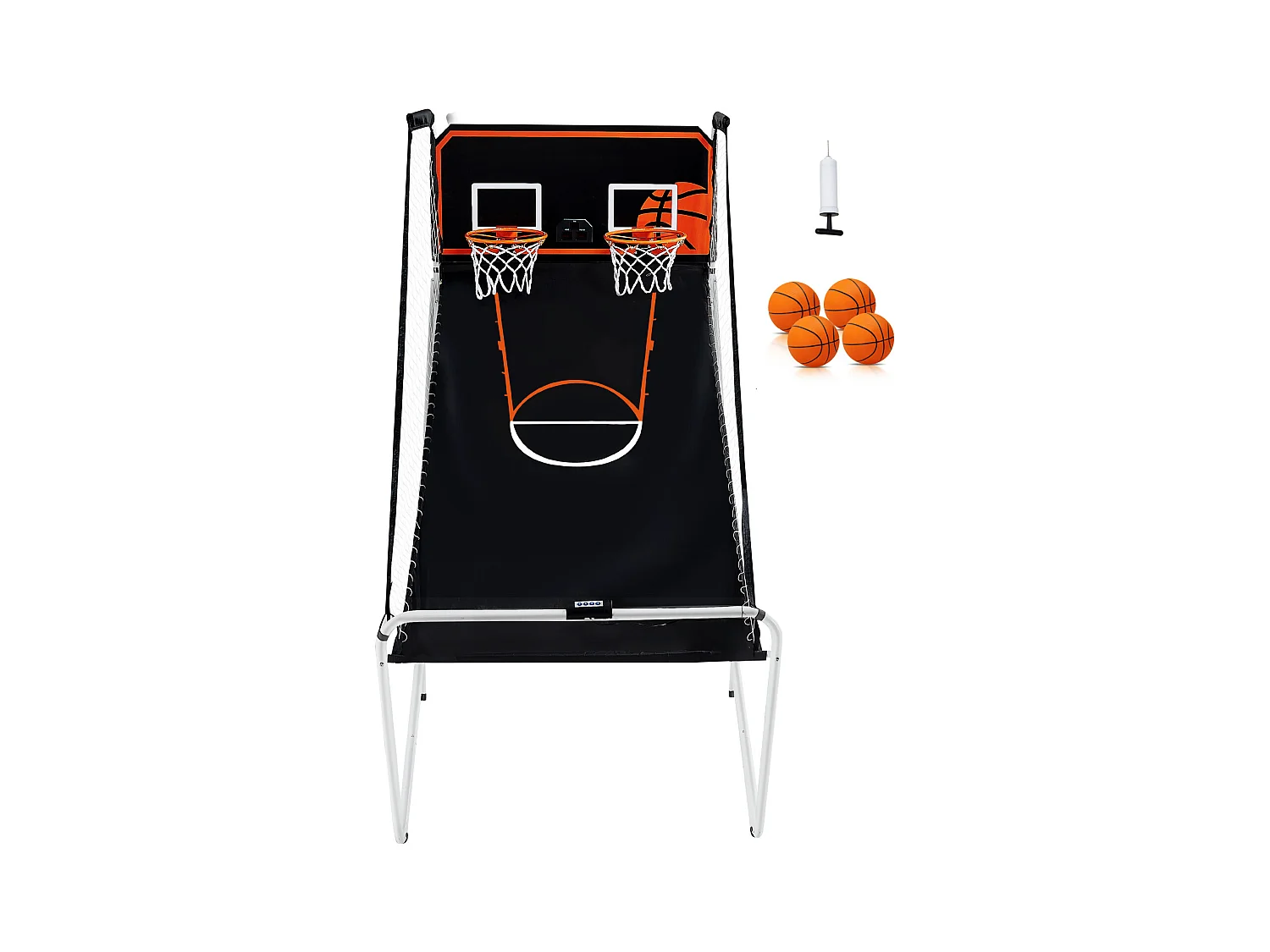 Panier de Basketball, SucceBuy Jeu d'Arcade de Basket-Ball Pliable Indoor Double Shot, 2 Joueurs, 4 Balles
