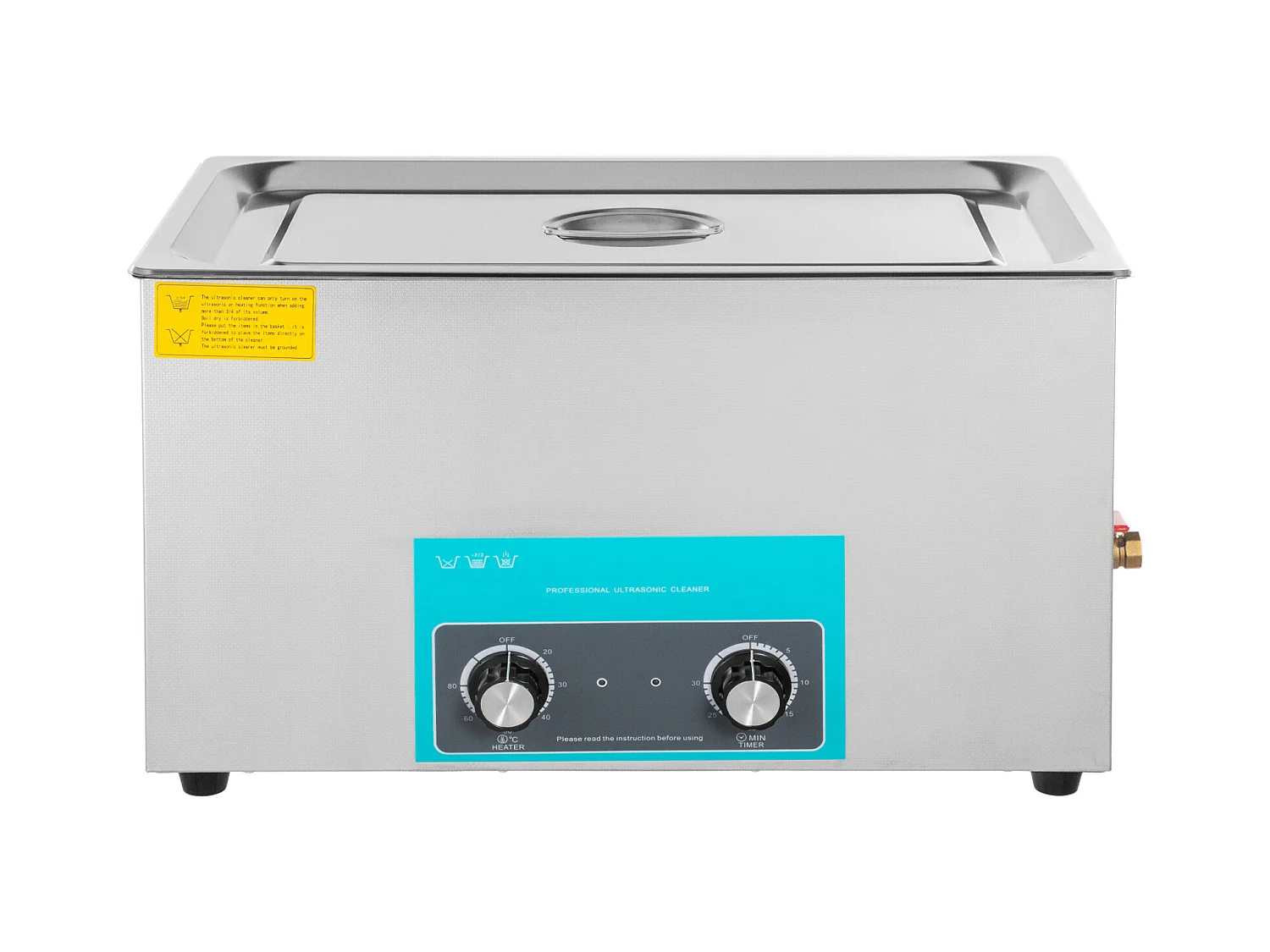 Nettoyeur SucceBuy 30L Nettoyeur Ultrasonique pour Bijoux, Minuterie de Chauffage, Bagues de Lunettes, Dentiers, 220V, Argent