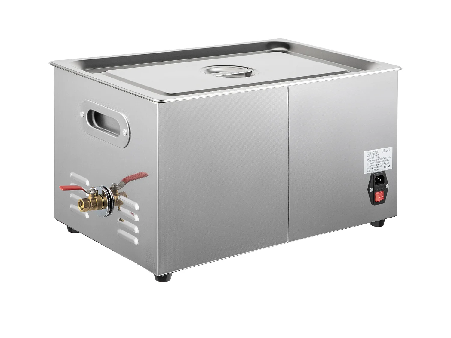 Nettoyeur SucceBuy 30L Nettoyeur Ultrasonique pour Bijoux, Minuterie de Chauffage, Bagues de Lunettes, Dentiers, 220V, Argent