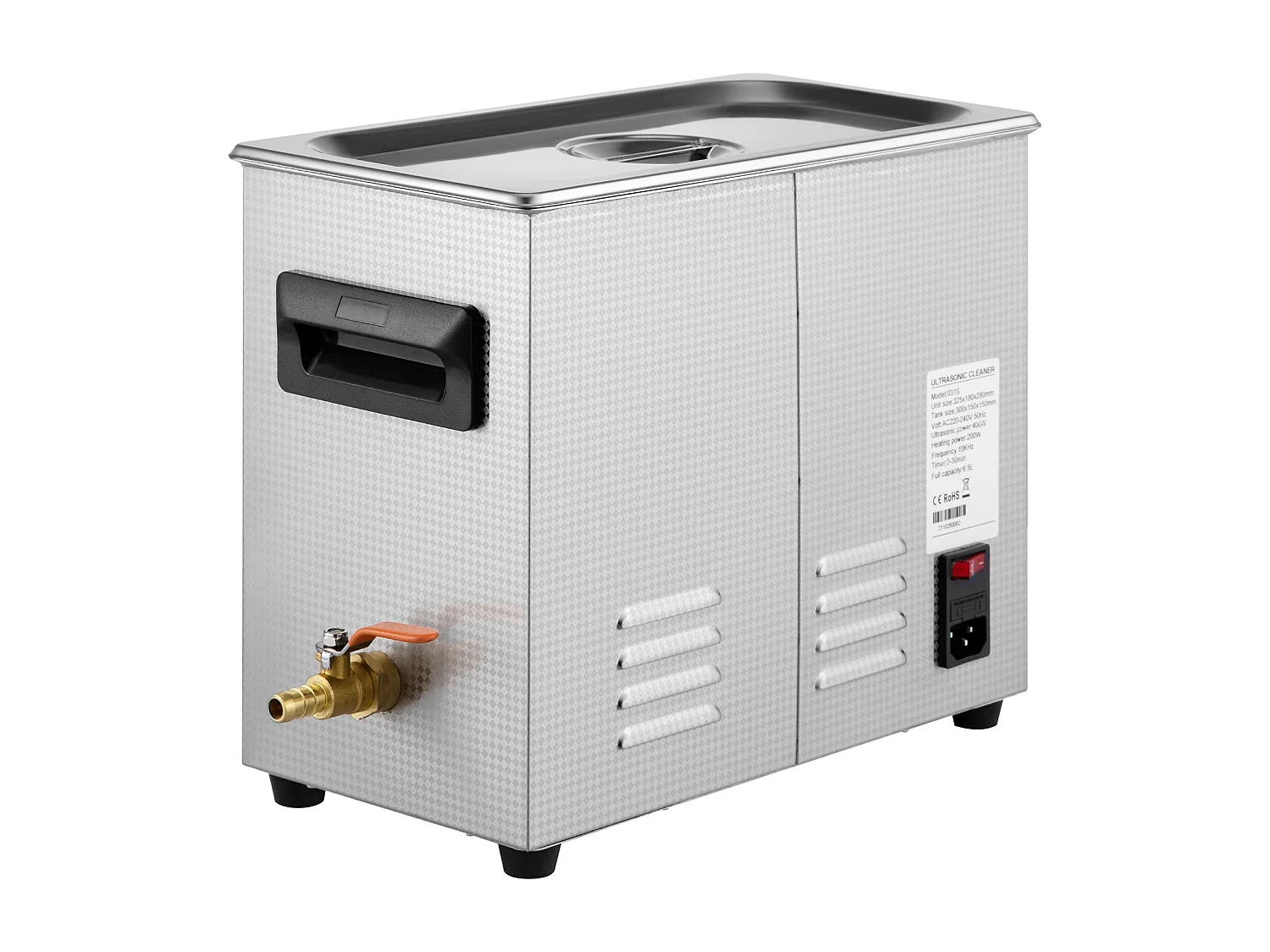 Nettoyeur SucceBuy Nettoyeur à Ultrasons 6L 400W Minuterie de Chauffage pour Bijoux, Lunettes